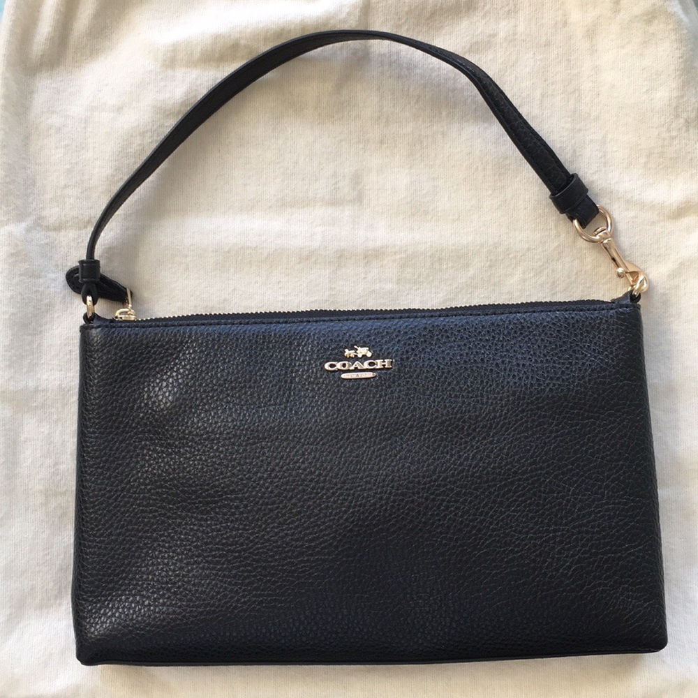 Coach black leather purse